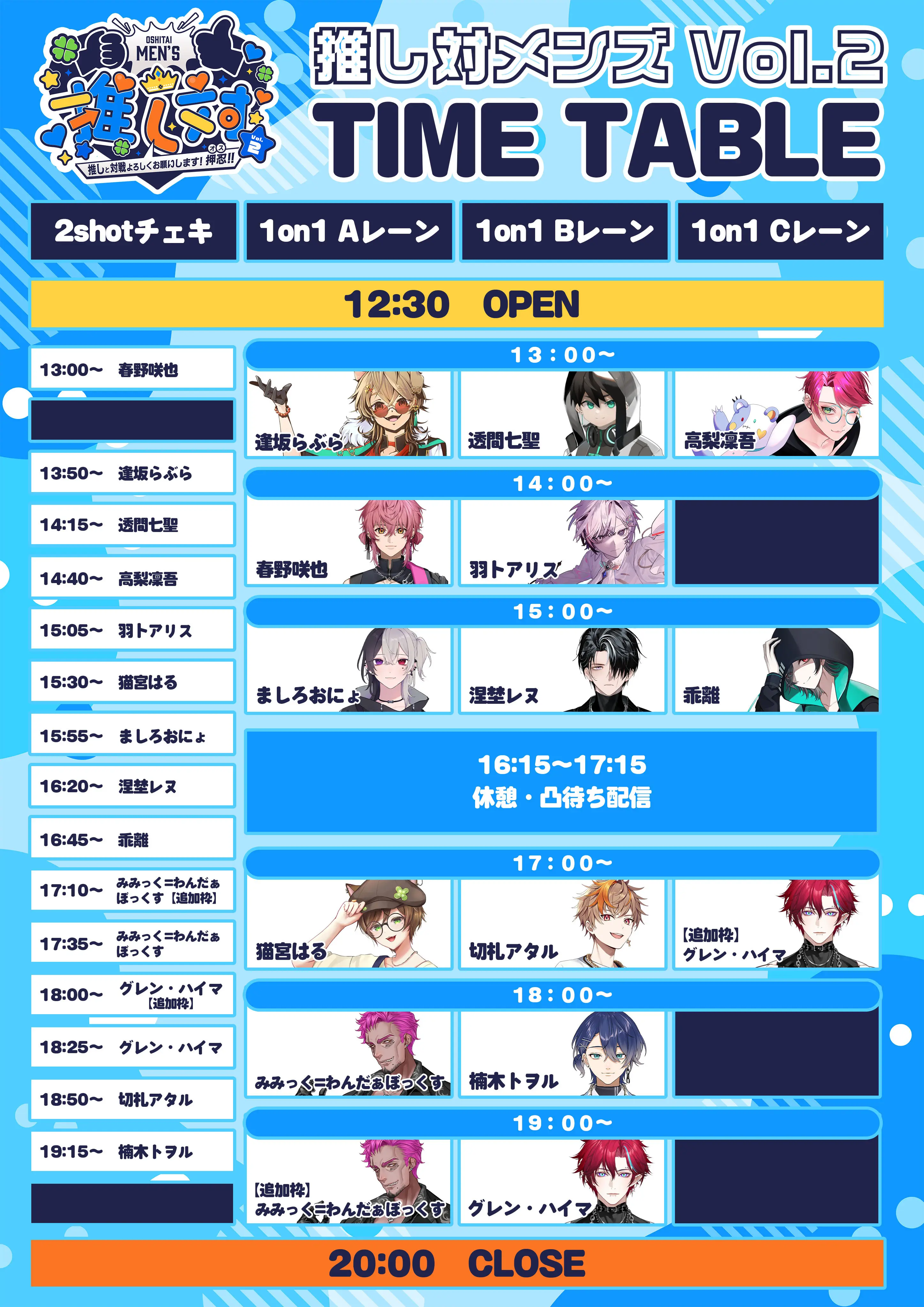 推し対メンズ Vol.2のチケット情報｜ライブポケット