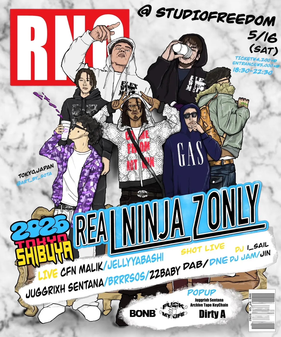 REAL NINJAZ ONLYのチケット情報｜ライブポケット