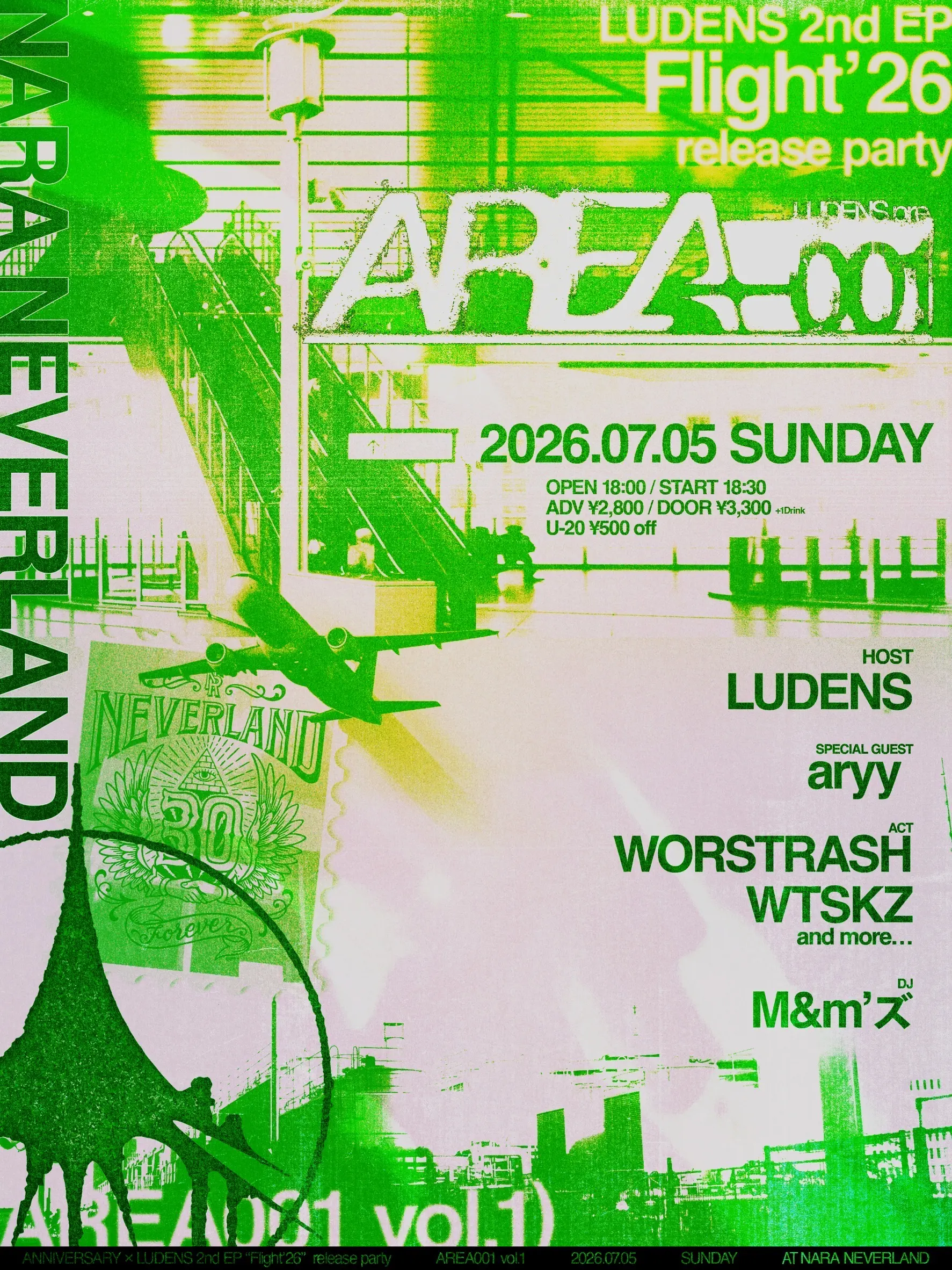奈良NEVERLAND 30th ANNIVERSARY × LUDENS 2nd EP “Flight'26”release